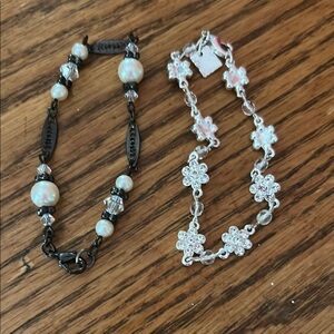 Elegant Pearl and Floral Bracelet Set